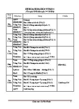 Kế hoạch bài học tuần 6 lớp 4 - Năm học 2016-2017 - Lê Văn Hoà